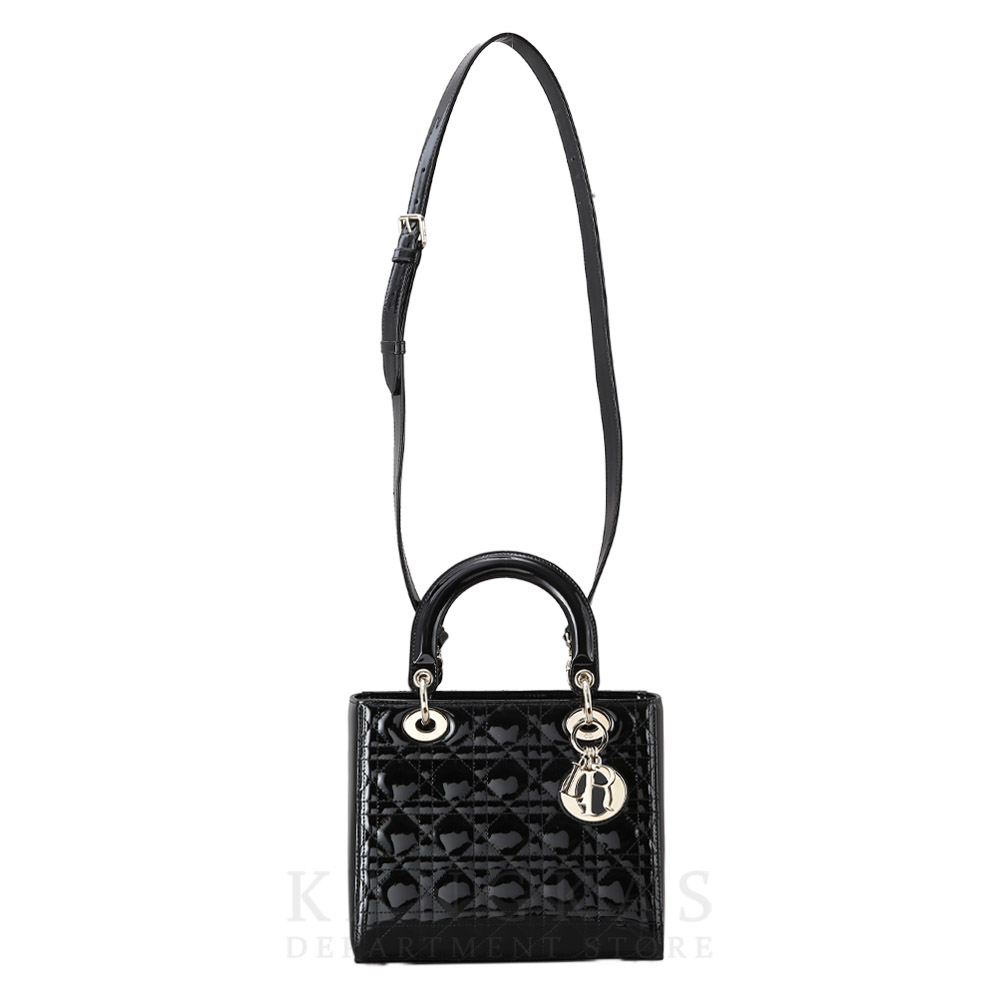 CHRISTIAN DIOR(USED)크리스찬디올 레이디디올 페이던트 미듐 블랙